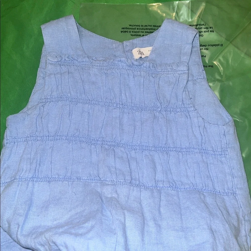 Zara Sky Blue Girls Kids' Jumpsuit size 4-5 Years